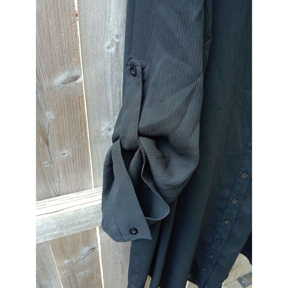Torrid Button Down Top 3X Black Long Sleeves - Picture 2 of 5